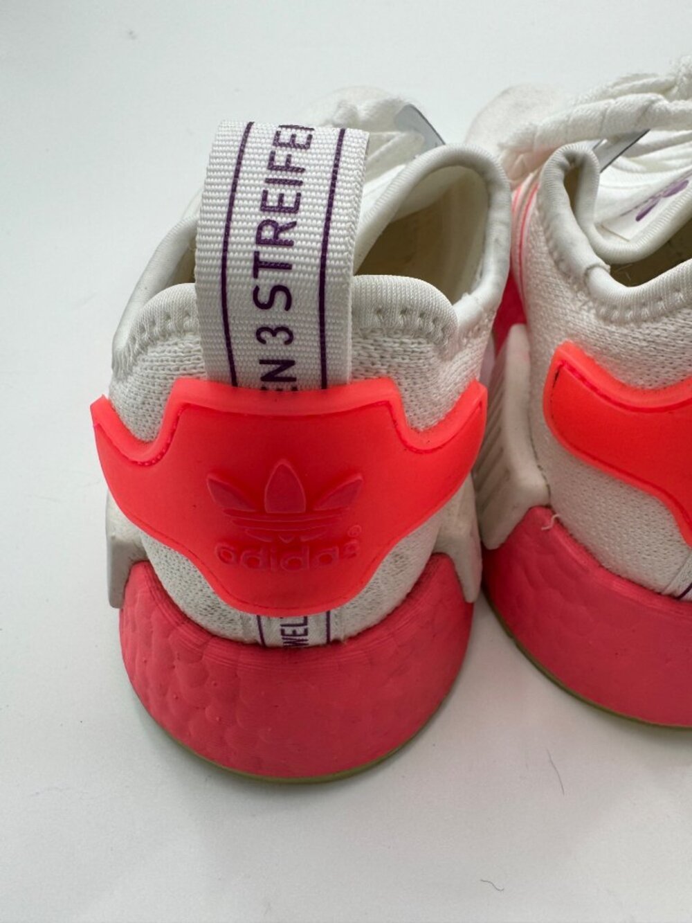 Adidas NMD_R1 Womens Shoes White & Neon Pink Size 7 Lightweight Sneakers - Picture 11 of 11